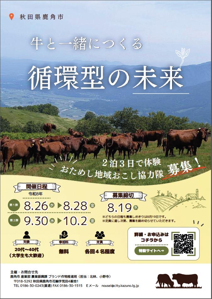 おためし地域おこし協力隊募集チラシ(表)