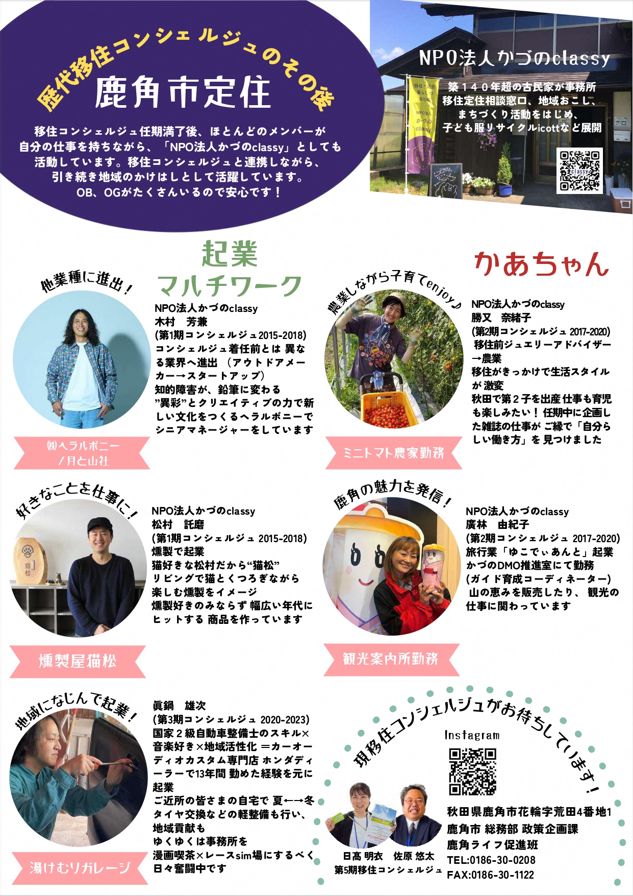 鹿角市移住コンシェルジュチラシ(裏)