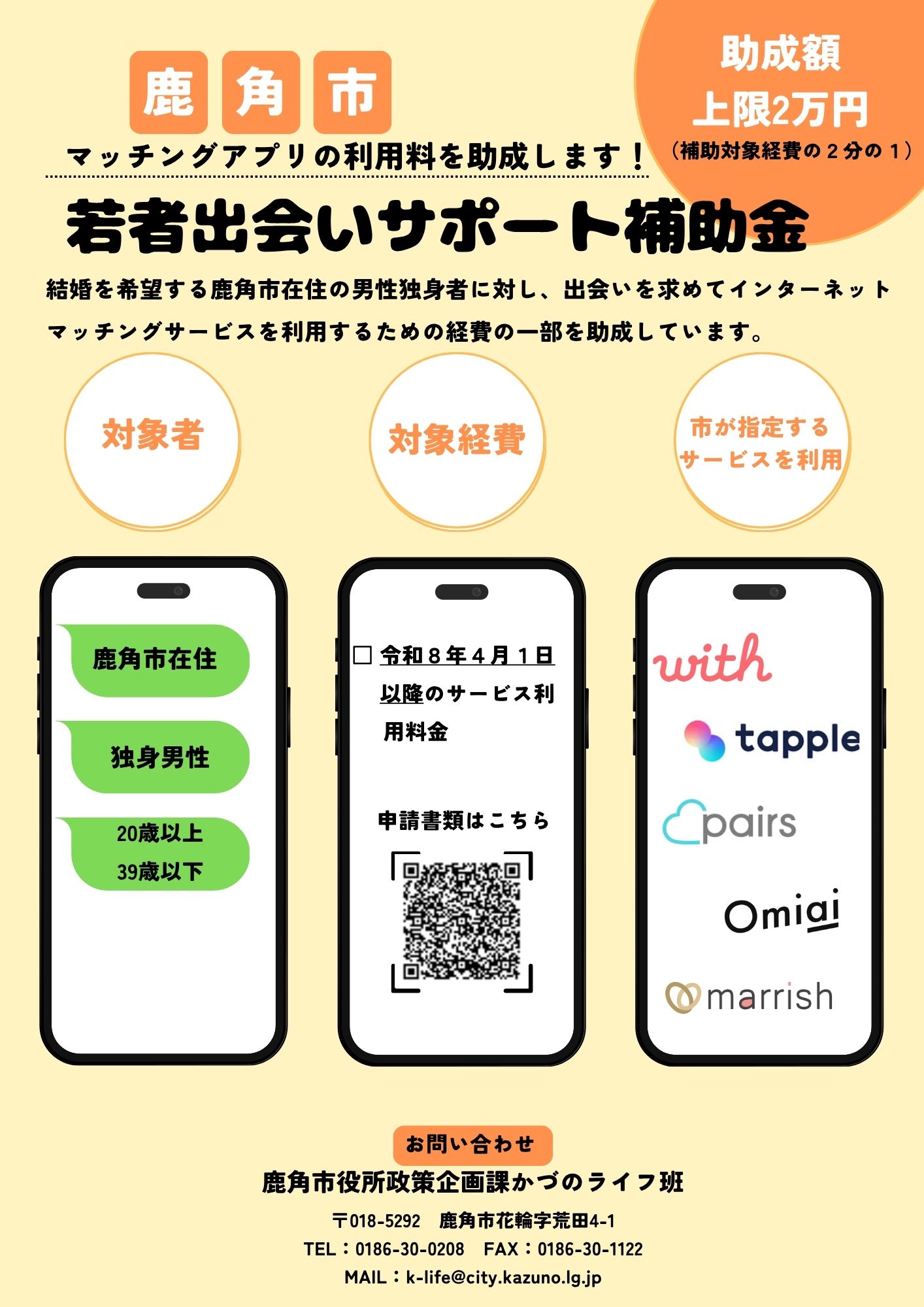 若者出会いサポート補助金