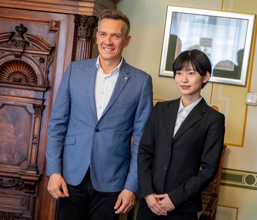 ショプロン市長との記念撮影